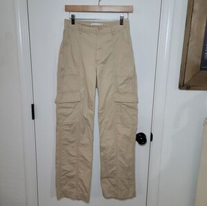 Abercrombie & Fitch Army Tan Utility Pants Size 27 Y2K 100% Cotton Gorpcore